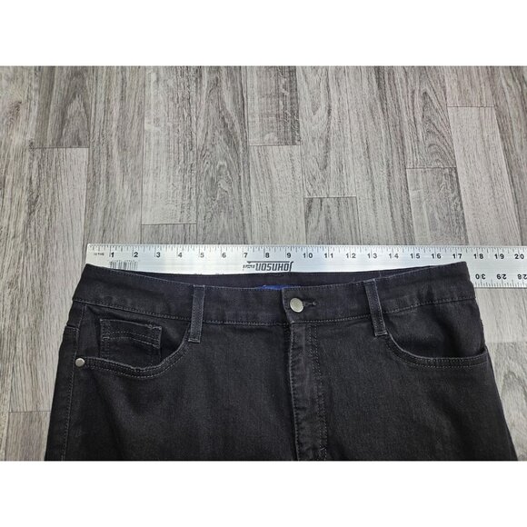(3/$35) Bandolino Jeans Womens 14 Black Amy Straight Leg Stretch 5 Pocket Missy - Picture 8 of 12